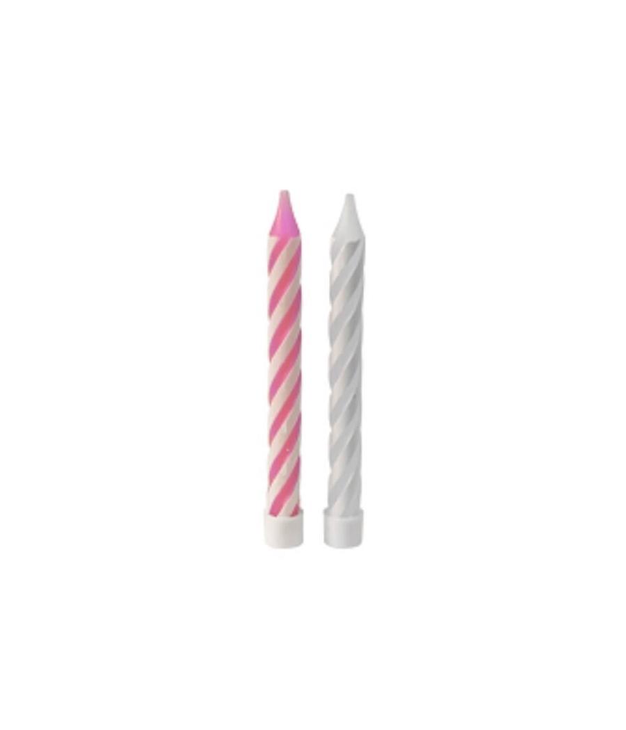 10 bougies d'anniversaire rose