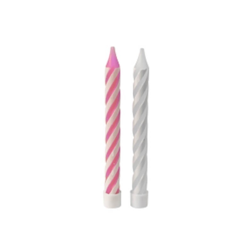 10 bougies d'anniversaire rose