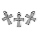 Croix translucide argent