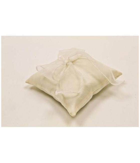 Coussin alliances noeud organza