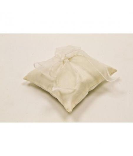Coussin alliances noeud organza