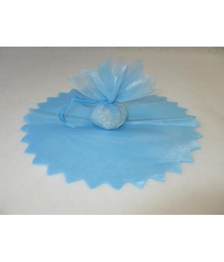 10 Ronds organza feston en pointe CIEL