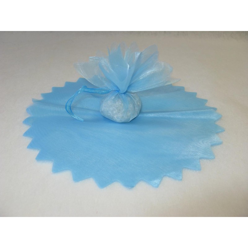 10 Ronds organza feston en pointe CIEL