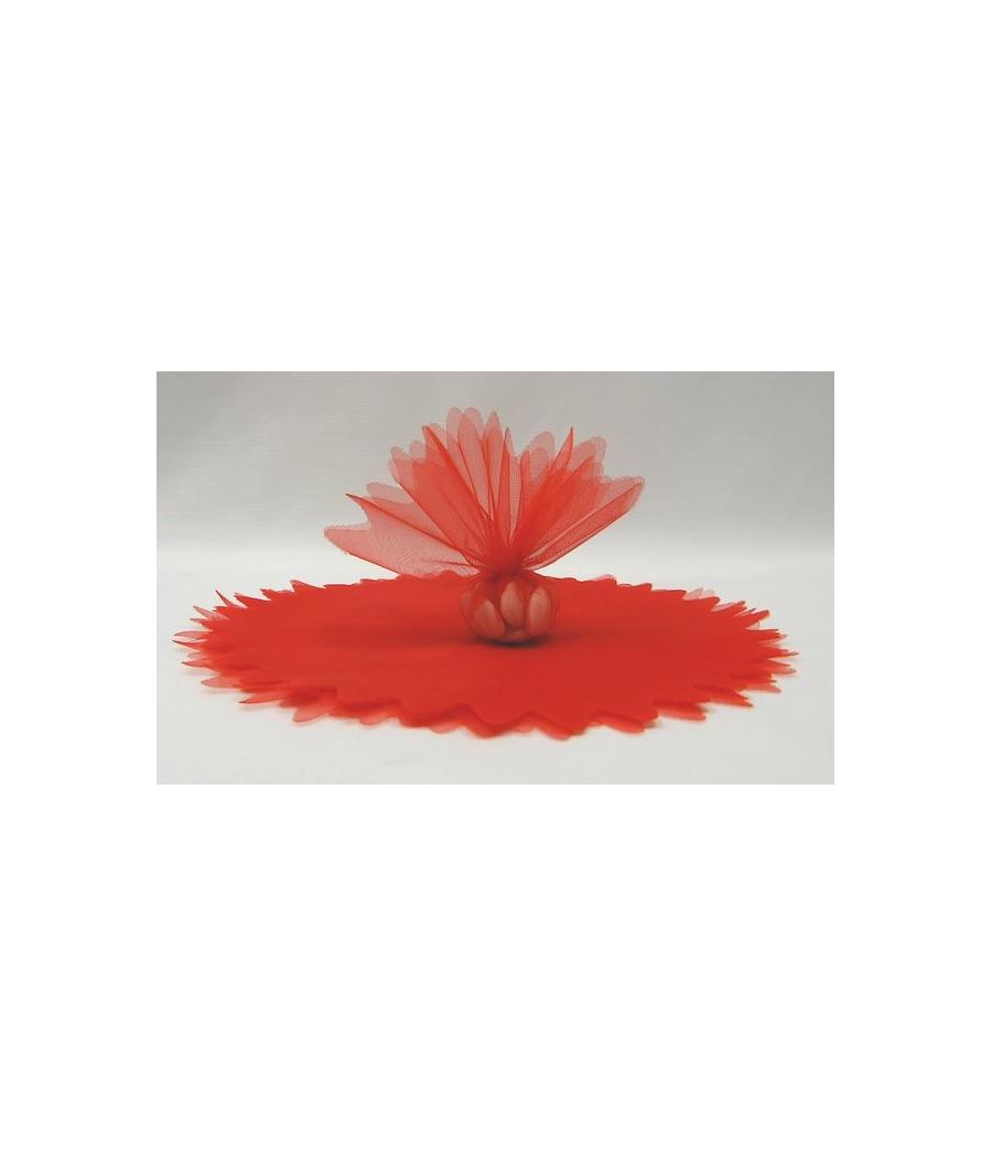 10 Ronds organza feston en pointe