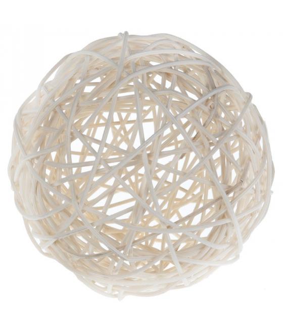 Grande boule en rotin blanche 