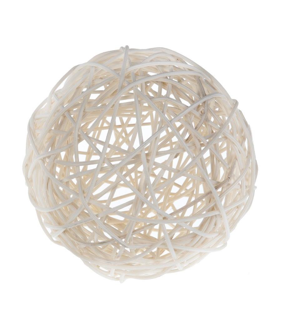 Grande boule en rotin blanche 