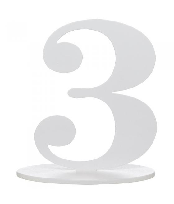 Marque place chiffre 3