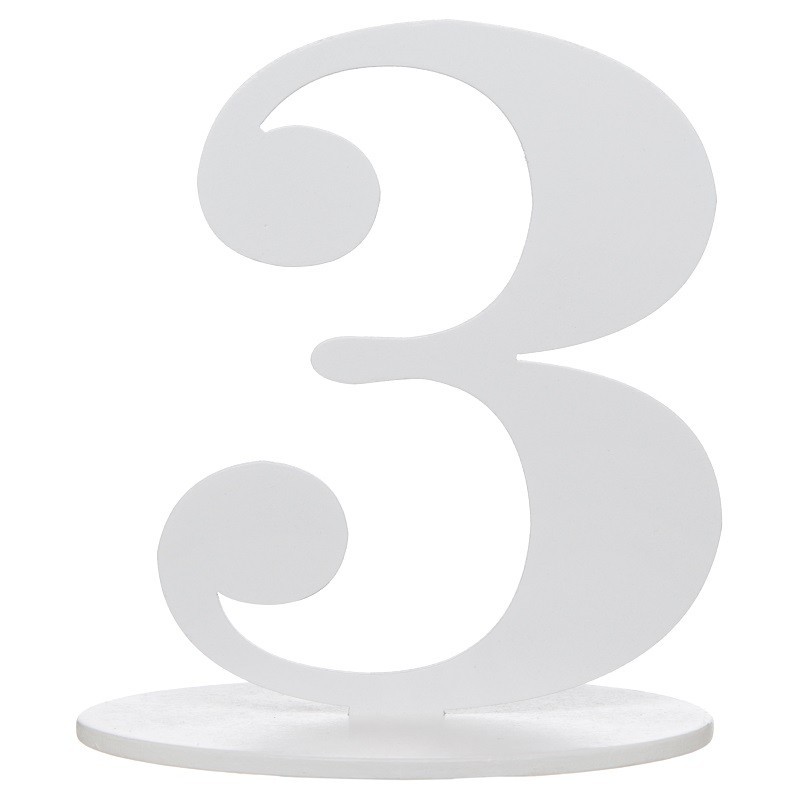 Marque place chiffre 3