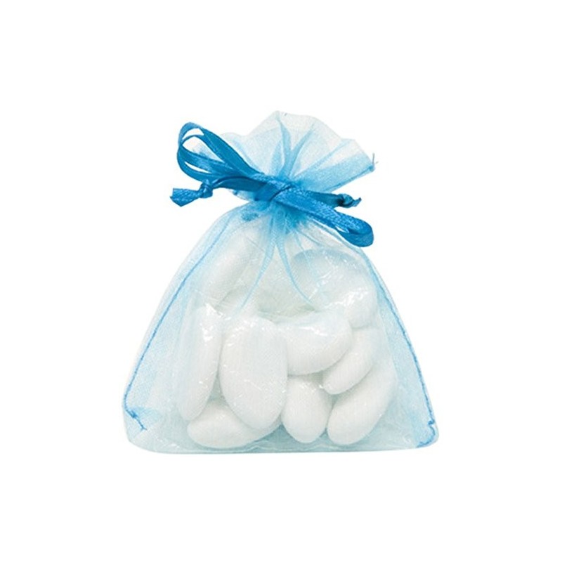 Sachet Organdi uni Turquoise Sachet de  piees 