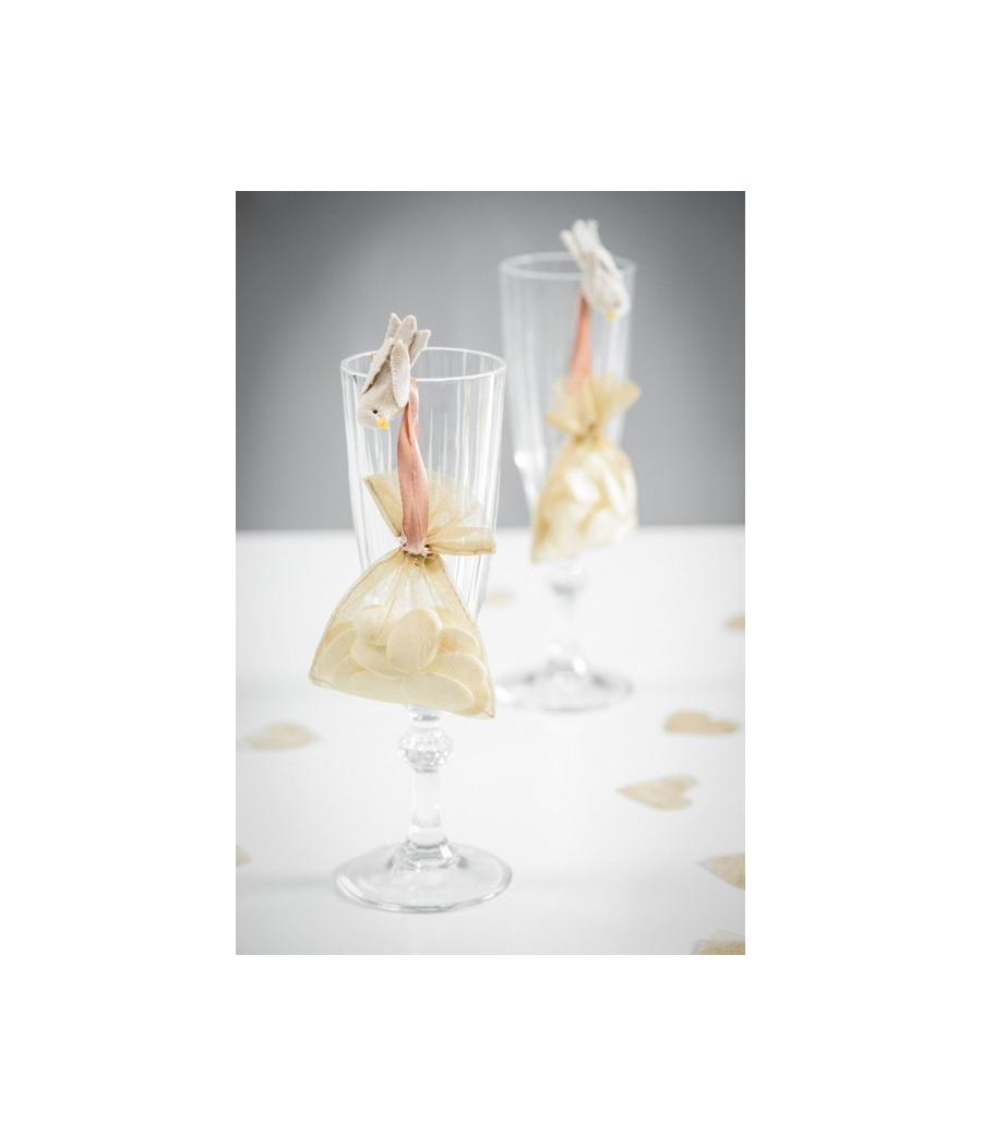Sachet Organdi uni Taupe Sachet de  piees 