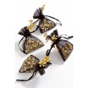 Sachet Organdi uni Noir Sachet de  piees 