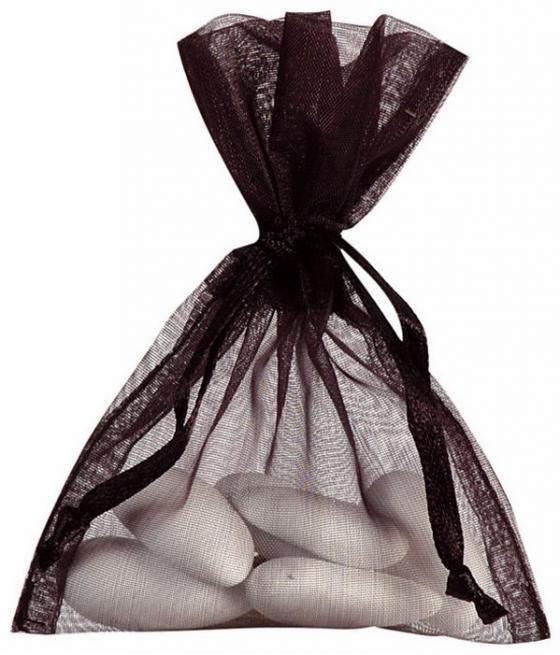 Sachet Organdi uni Noir Sachet de  piees 