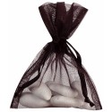 Sachet Organdi uni Noir Sachet de  piees 