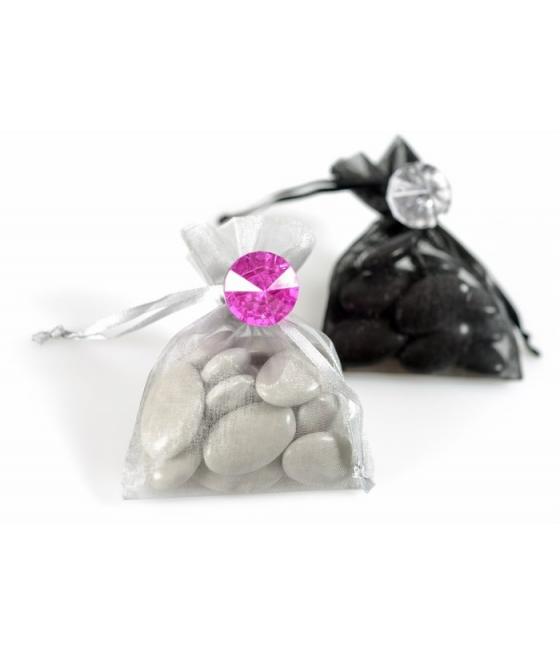 Sachet Organdi uni Noir Sachet de  piees 