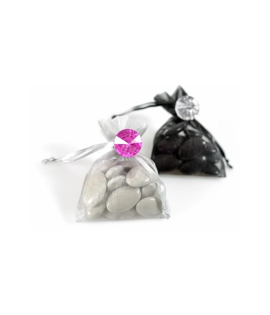 Sachet Organdi uni Noir Sachet de  piees 
