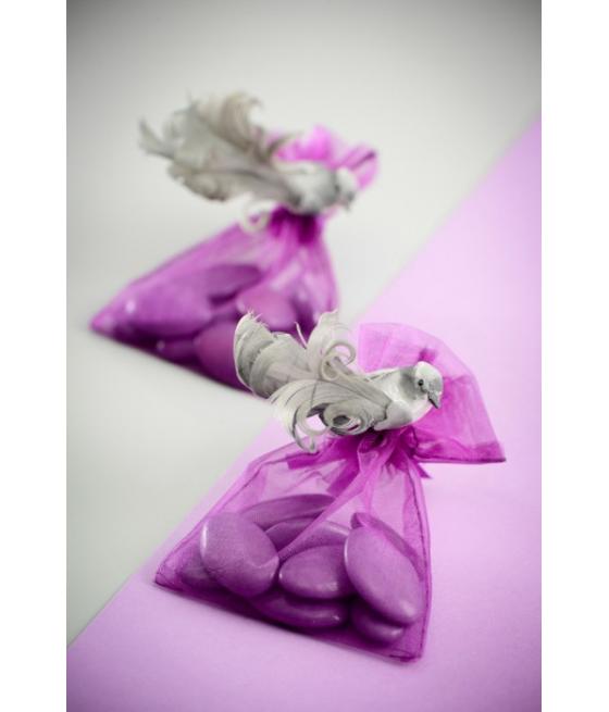 Sachet Organdi uni Prune