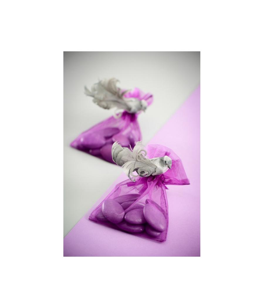 Sachet Organdi uni Prune