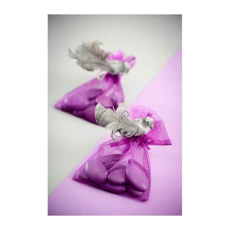 Sachet Organdi uni Prune