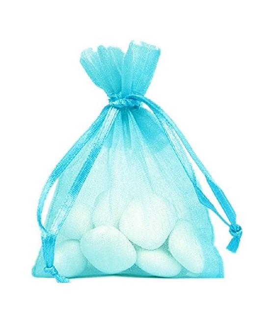 Sachet Organdi uni Ciel (Sachet de 10 pièces)