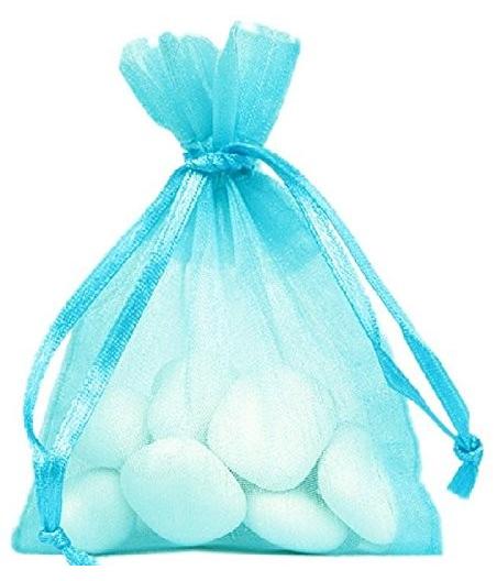 Sachet Organdi uni Ciel (Sachet de 10 pièces)