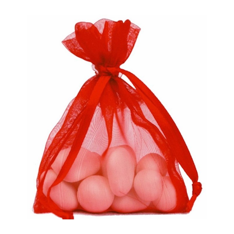 Sachet Organdi uni Rouge (Sachet de 10 pièces)