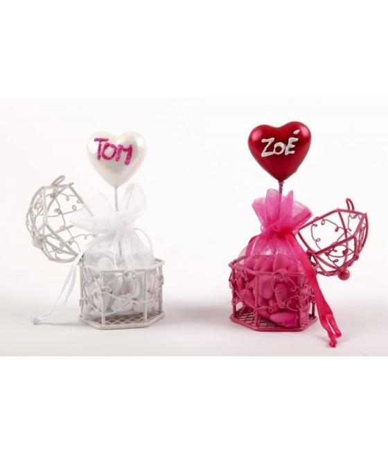 Sachet Organdi uni Rouge Sachet de  piees