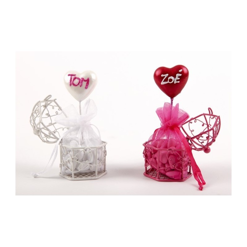 Sachet Organdi uni Rouge Sachet de  piees