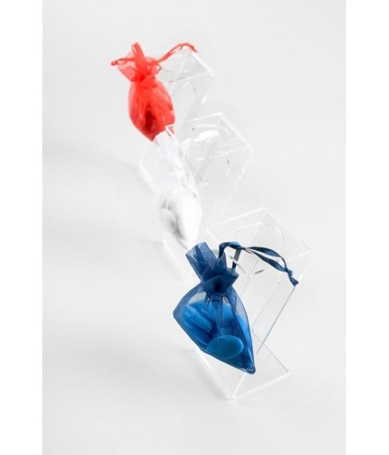 Sachet Organdi uni Rouge Sachet de  piees 