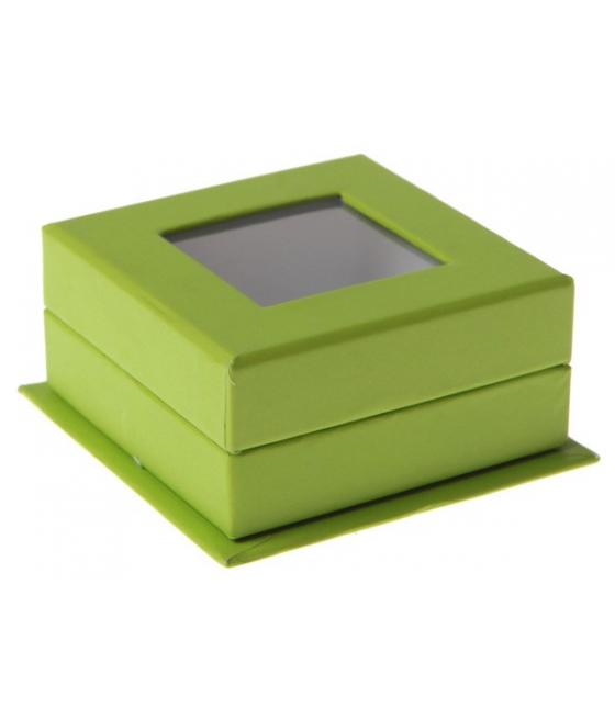 Boîte carrée à fenêtre Vert (Sachet de 4 pièces)