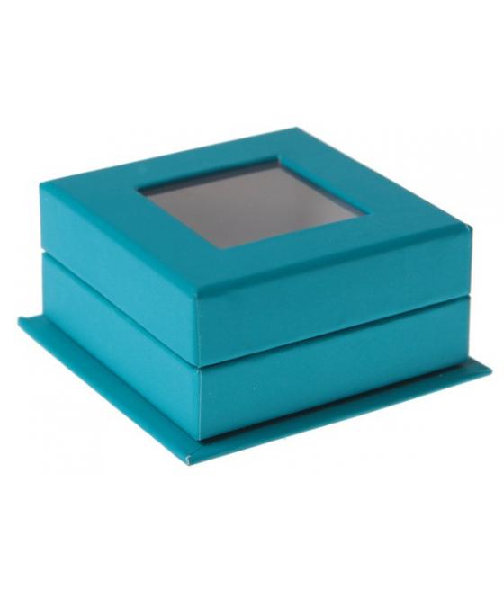 BoÃ®te carree Ã  fenÃªtre Turquoise Sachet de  piees 
