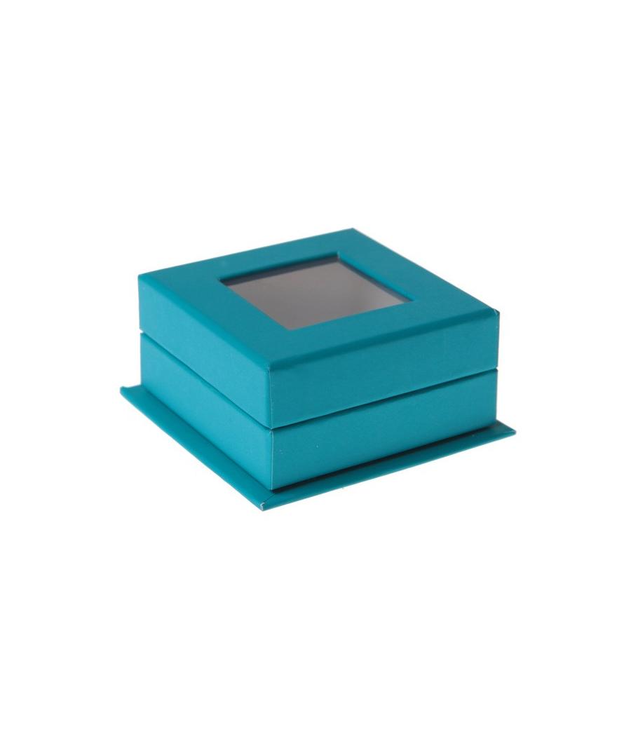 BoÃ®te carree Ã  fenÃªtre Turquoise Sachet de  piees 