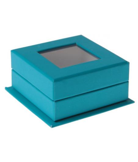 BoÃ®te carree Ã  fenÃªtre Turquoise Sachet de  piees 