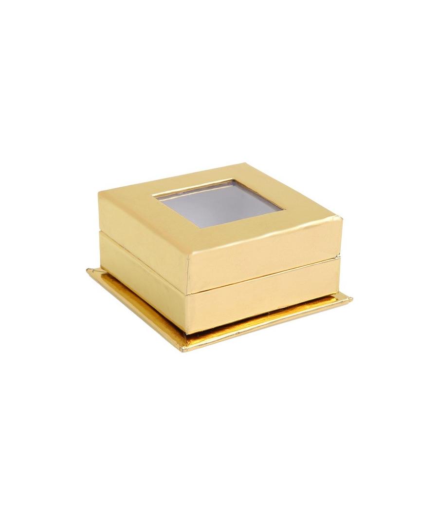 Boîte carrée à fenêtre Or (Sachet de 4 pièces)