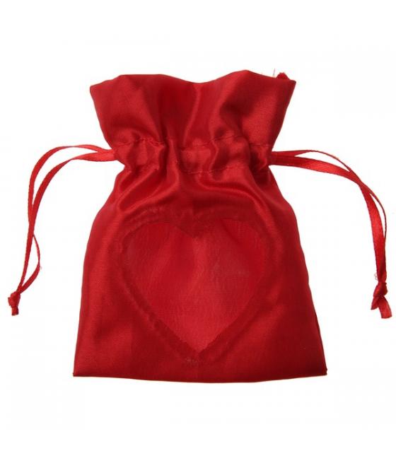Sachet avec fenêtre coeur Rouge (Sachet de 6 pièces)
