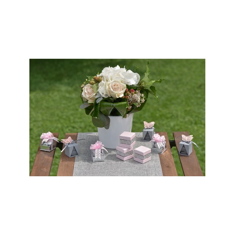 BoÃ®te Cube Fuchsia Sachet de  piees 