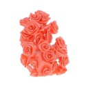 Mini-roses en satin Corail