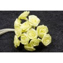 Mini-roses en satin Jaune vif