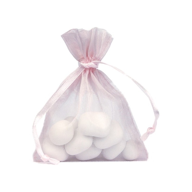 Sachet Organdi uni Rose (Sachet de 10 pièces)