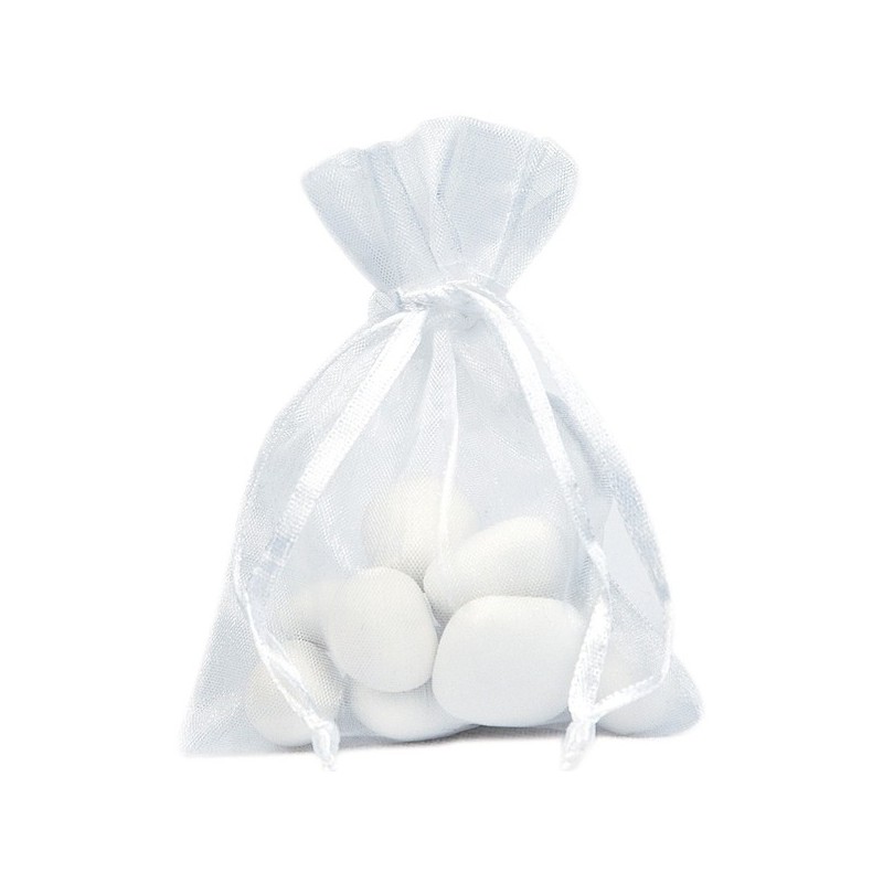 Sachet Organdi uni Blanc (Sachet de 10 pièces)