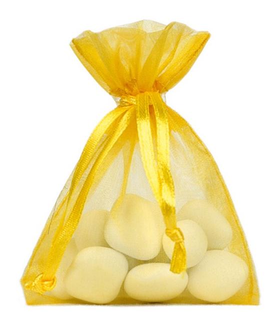 Sachet Organdi uni Jaune (Sachet de 10 pièces)
