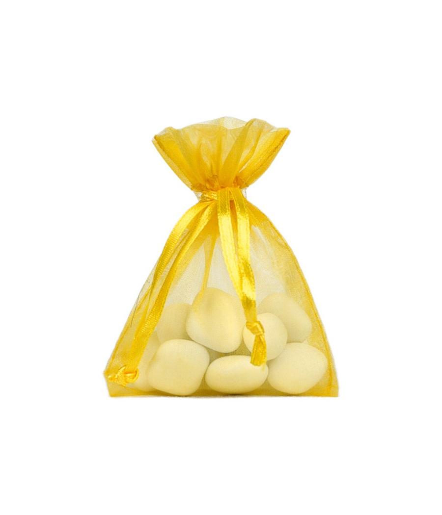 Sachet Organdi uni Jaune (Sachet de 10 pièces)