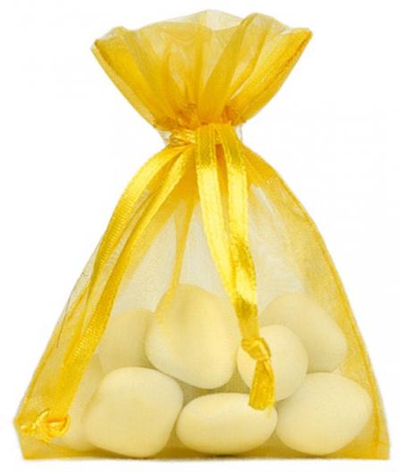 Sachet Organdi uni Jaune (Sachet de 10 pièces)