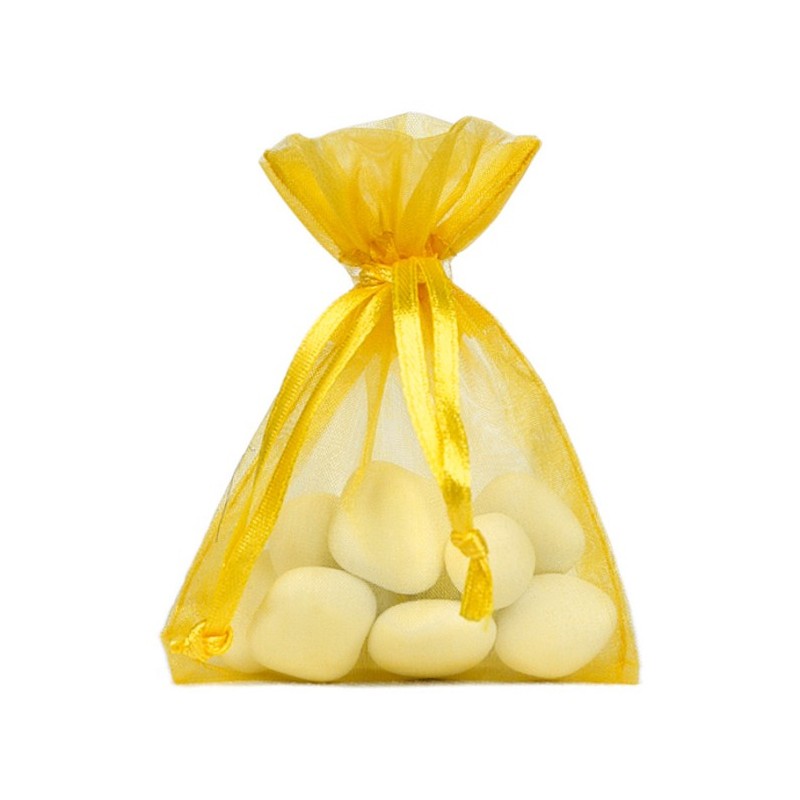 Sachet Organdi uni Jaune (Sachet de 10 pièces)