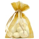 Sachet Organdi uni Or (Sachet de 10 pièces)