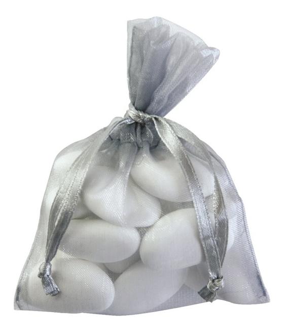 Sachet Organdi uni Gris (Sachet de 10 pièces)