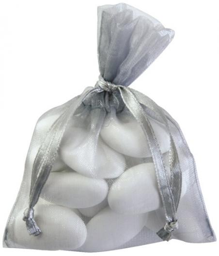 Sachet Organdi uni Gris (Sachet de 10 pièces)