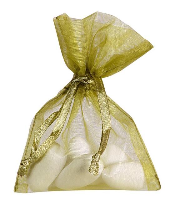 Sachet Organdi uni Chartreuse (Sachet de 10 pièces)