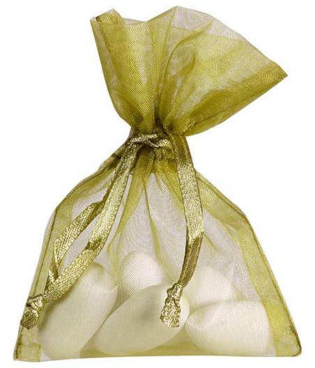 Sachet Organdi uni Chartreuse (Sachet de 10 pièces)