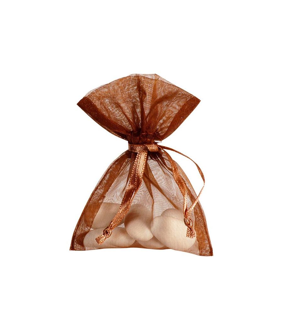 Sachet Organdi uni Chocolat (Sachet de 10 pièces)