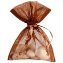 Sachet Organdi uni Chocolat (Sachet de 10 pièces)